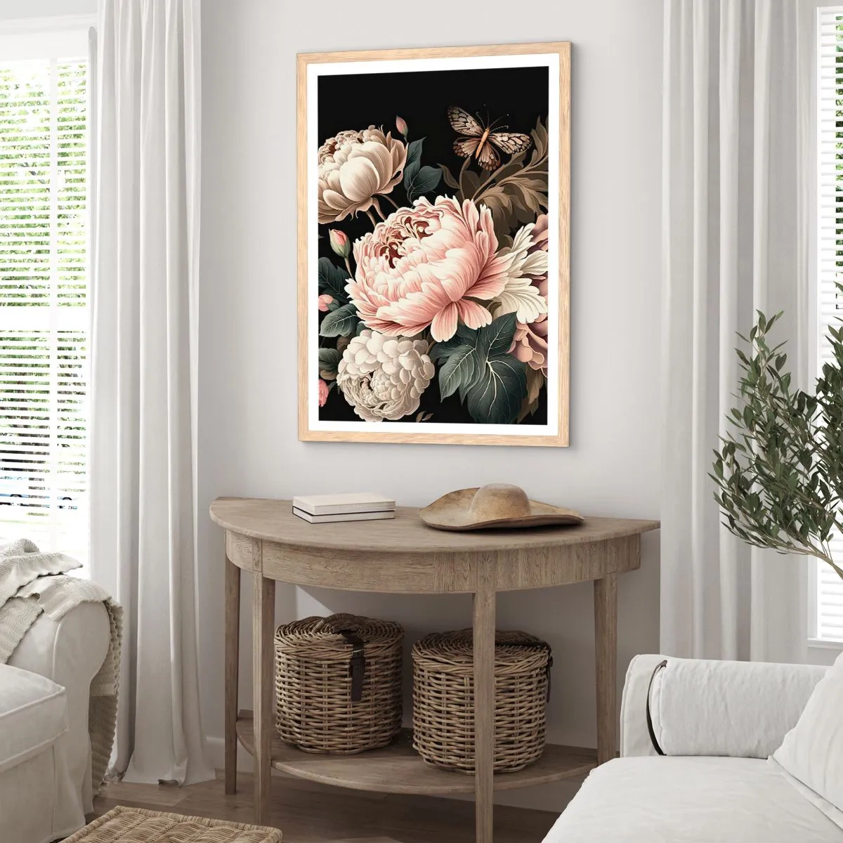 Affiche dans un chêne clair - Poster - De style baroque - 70x100 cm