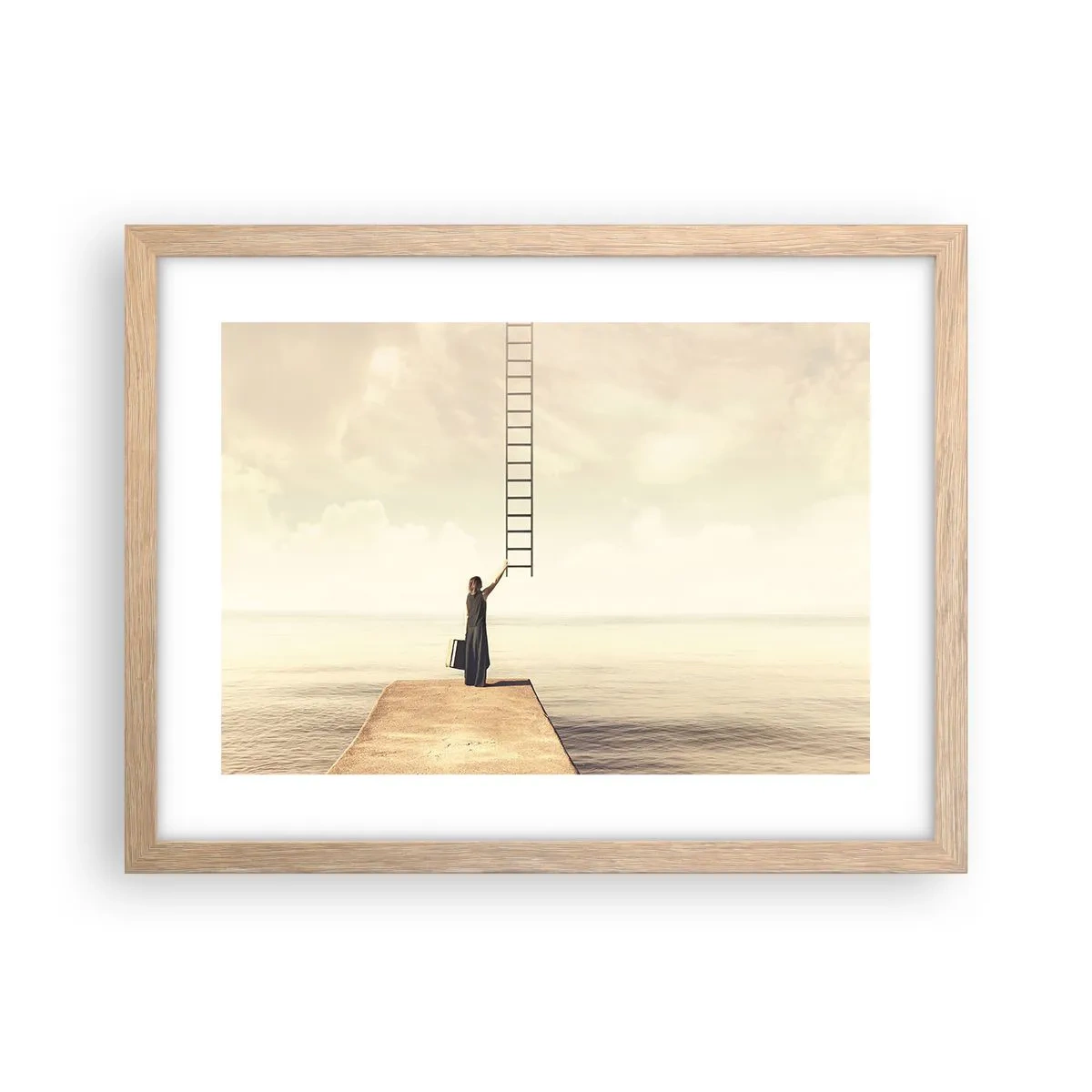 Affiche dans un chêne clair - Poster - Voyage magique - 40x30 cm