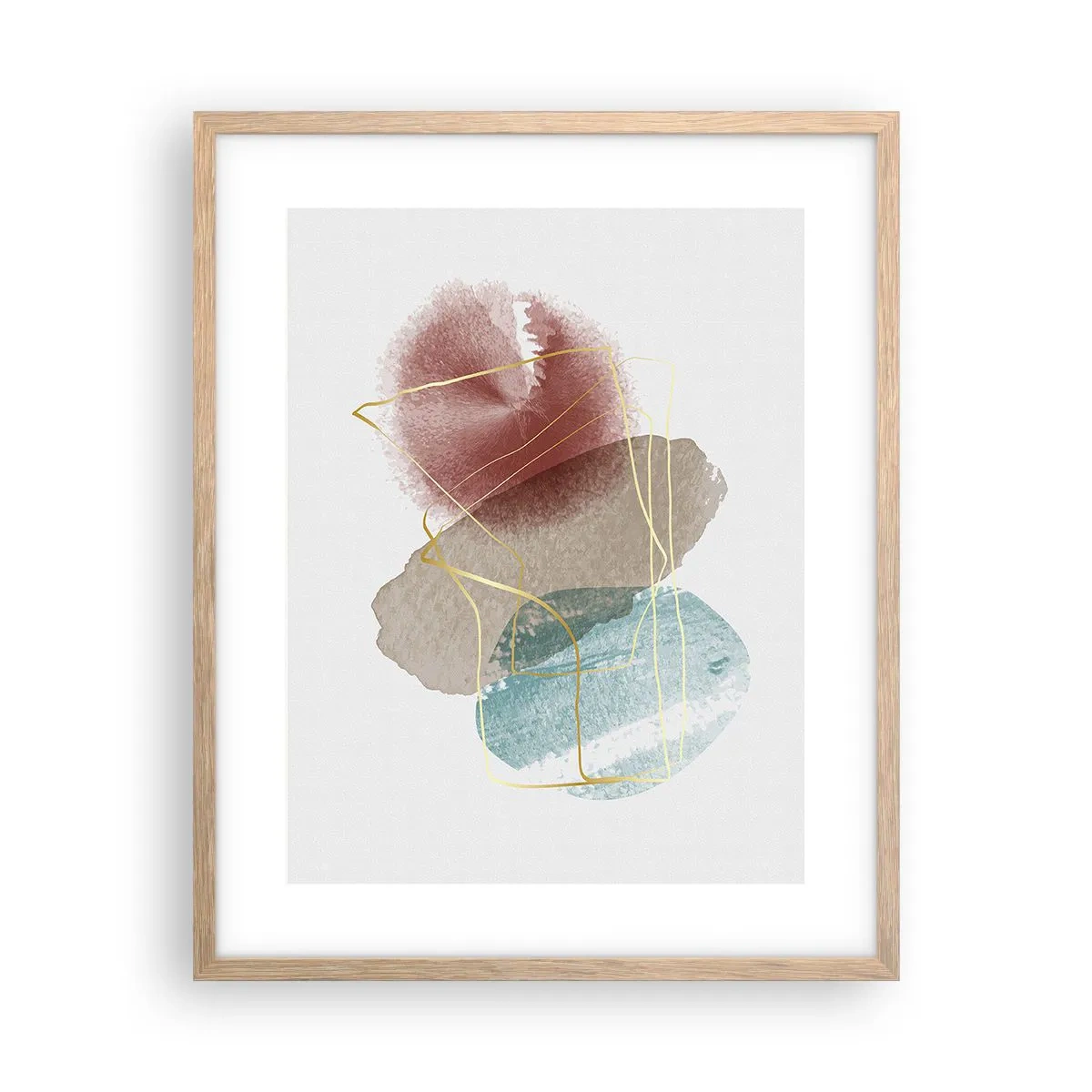 Affiche dans un chêne clair - Poster - Coraux de l'espace - 40x50 cm