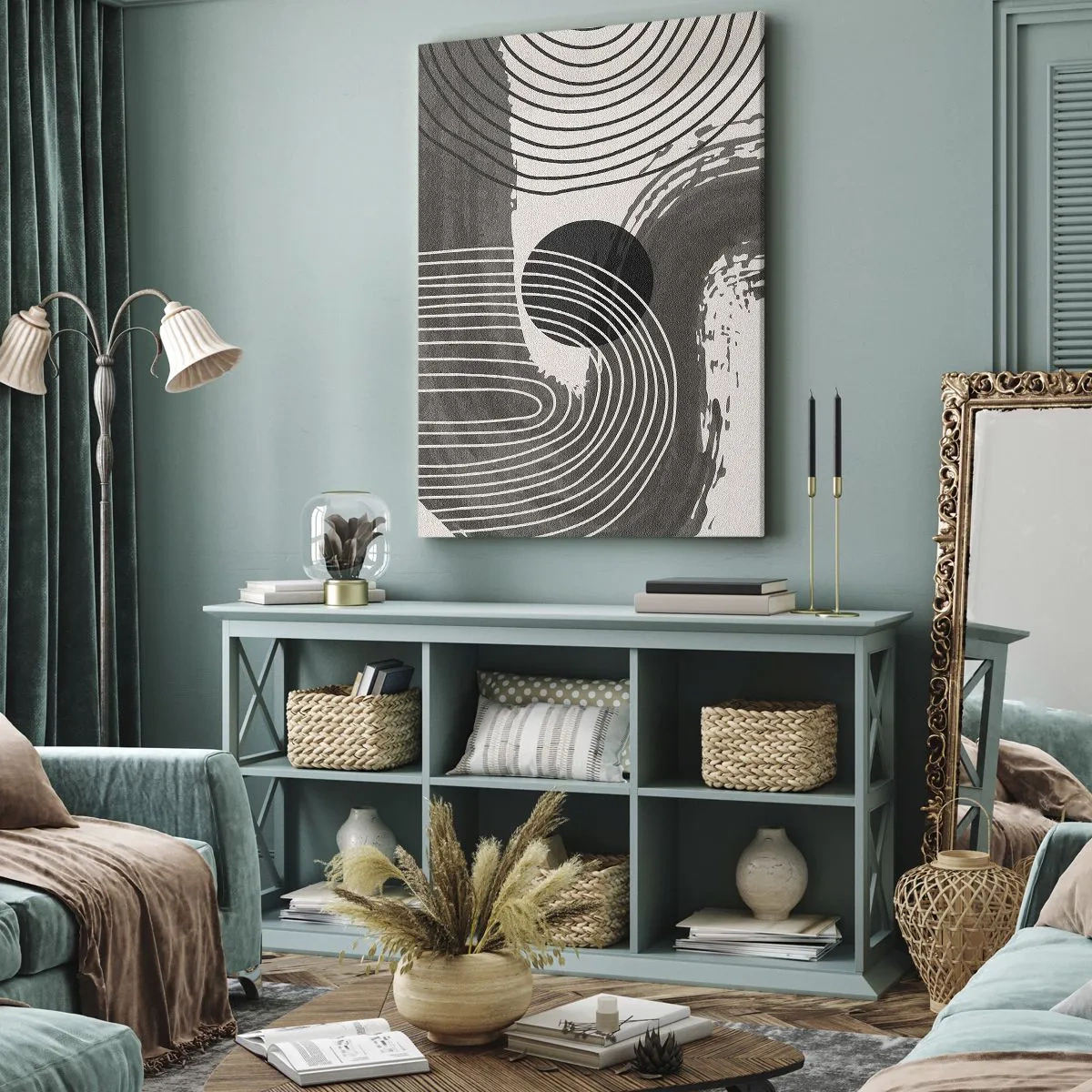 Impression sur toile - Image sur toile - L'ovale gagne - 65x120 cm