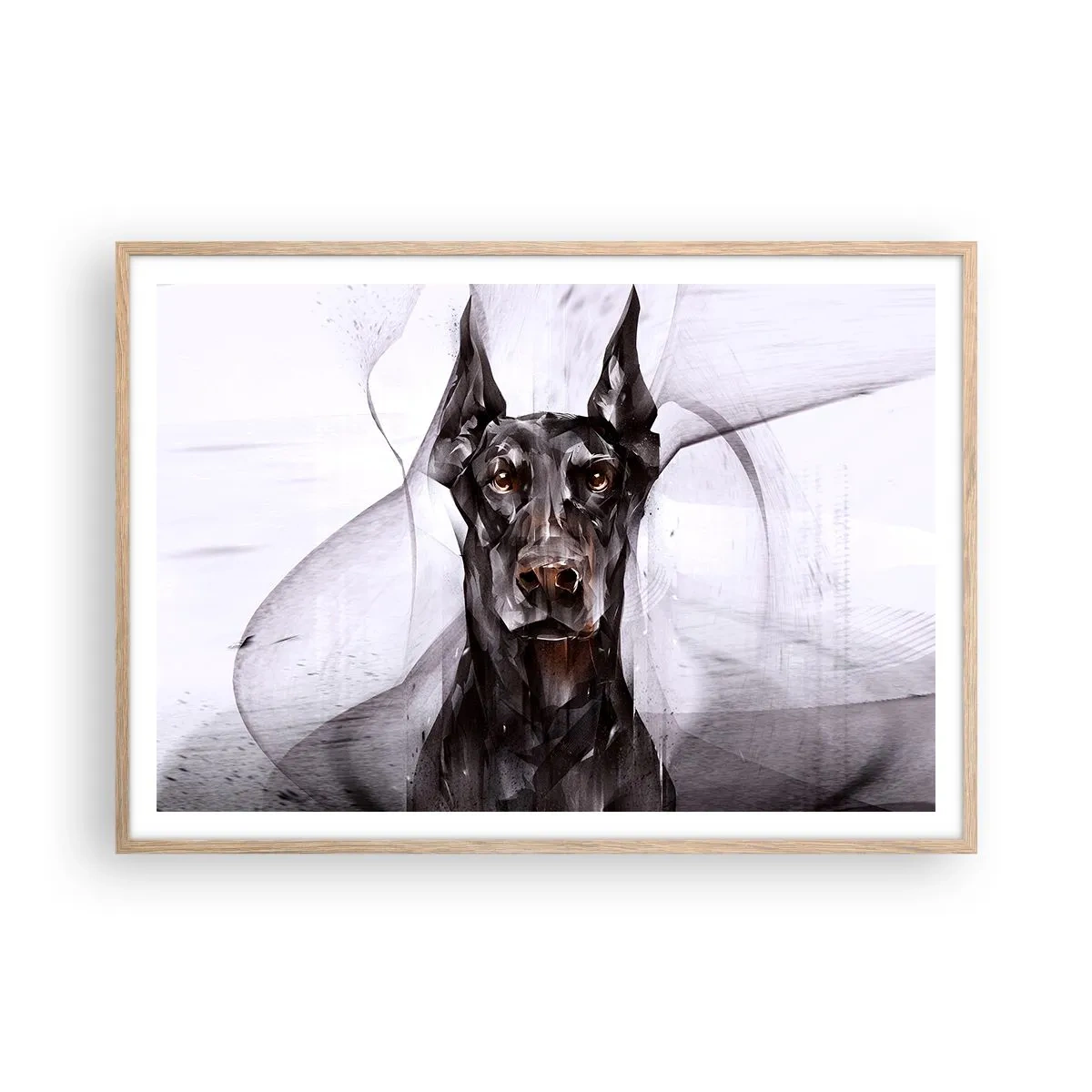 Affiche dans un chêne clair - Poster - Né noble - 100x70 cm