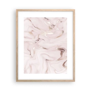 Affiche dans un chêne clair - Poster - Dans un châle rose - 40x50 cm