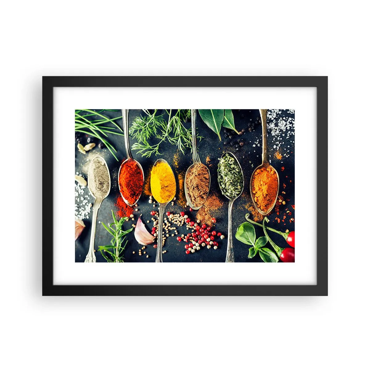 Affiche dans un cadre noir - Poster - Magie culinaire - 40x30 cm