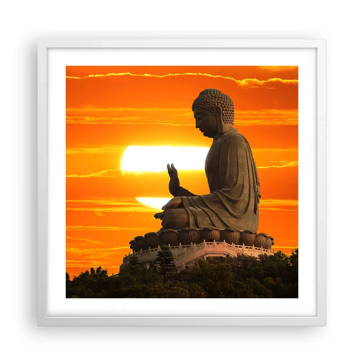 Affiche dans un cadre blanc - Poster - Aucune peur du monde - 50x50 cm