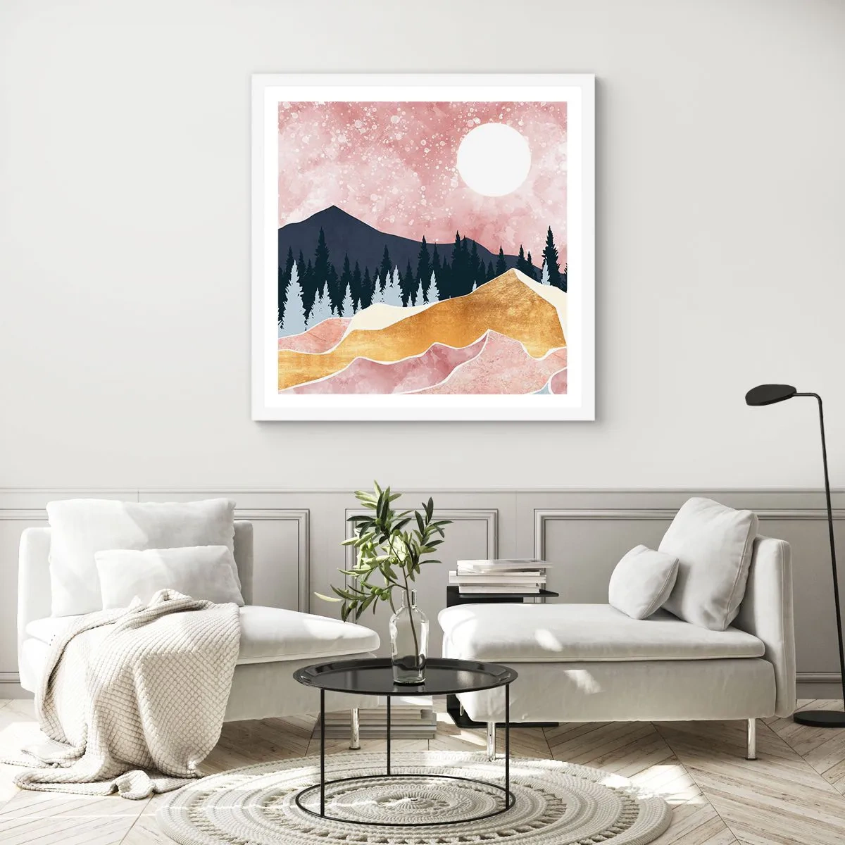 Affiche dans un cadre blanc - Poster - Gardien de la nuit - 30x30 cm