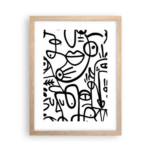 Affiche dans un chêne clair - Poster - Visages et mirages - 30x40 cm