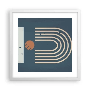 Affiche dans un cadre blanc - Poster - Géométrie sur la grenade - 40x40 cm