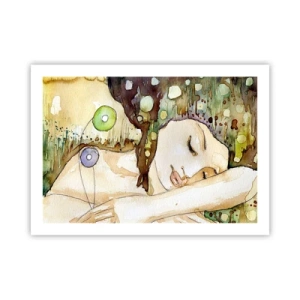 Affiche - Poster - Un rêve violet émeraude - 70x50 cm