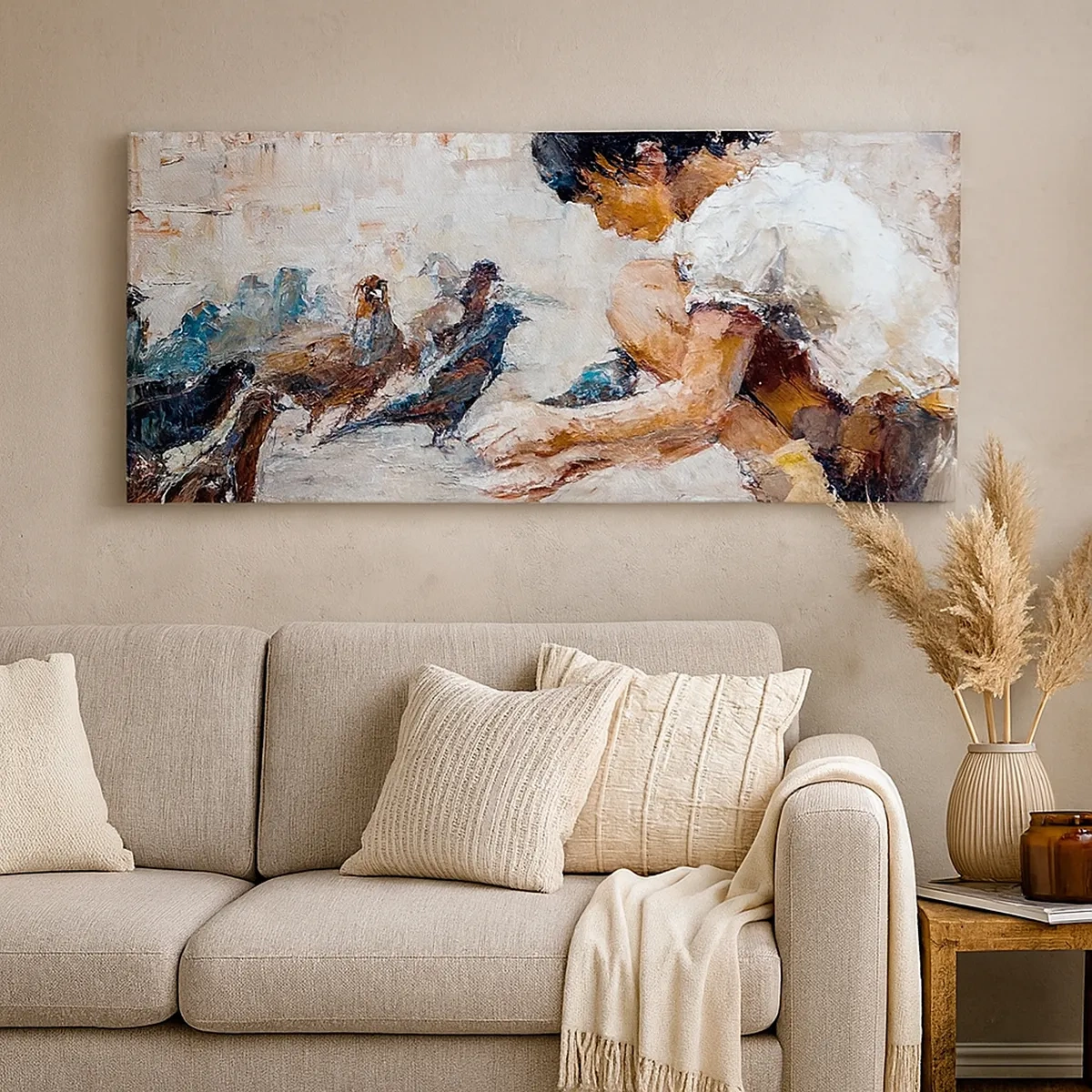 Impression sur toile - Image sur toile - Les plus petits et les plus gentils - 30x30 cm