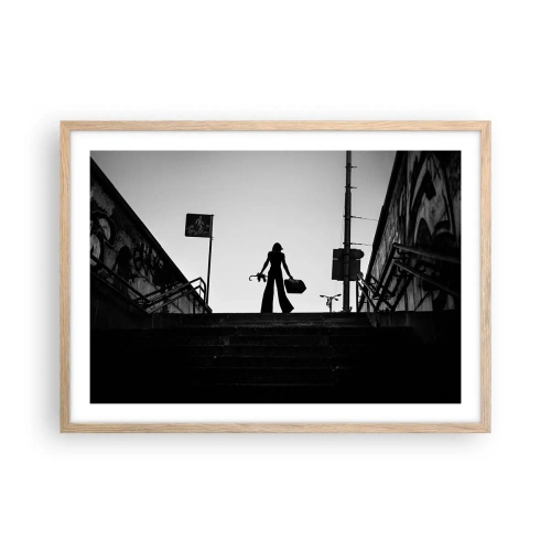 Affiche dans un chêne clair - Poster - Pèlerinage urbain - 70x50 cm