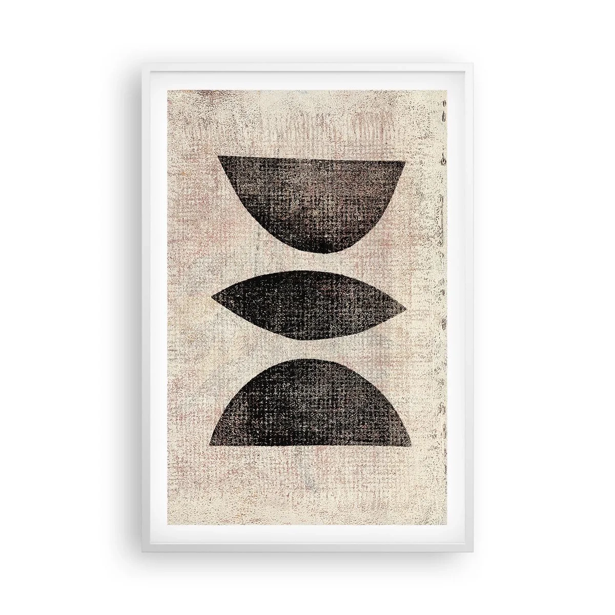 Affiche dans un cadre blanc - Poster - Abstraction ethnique - 61x91 cm