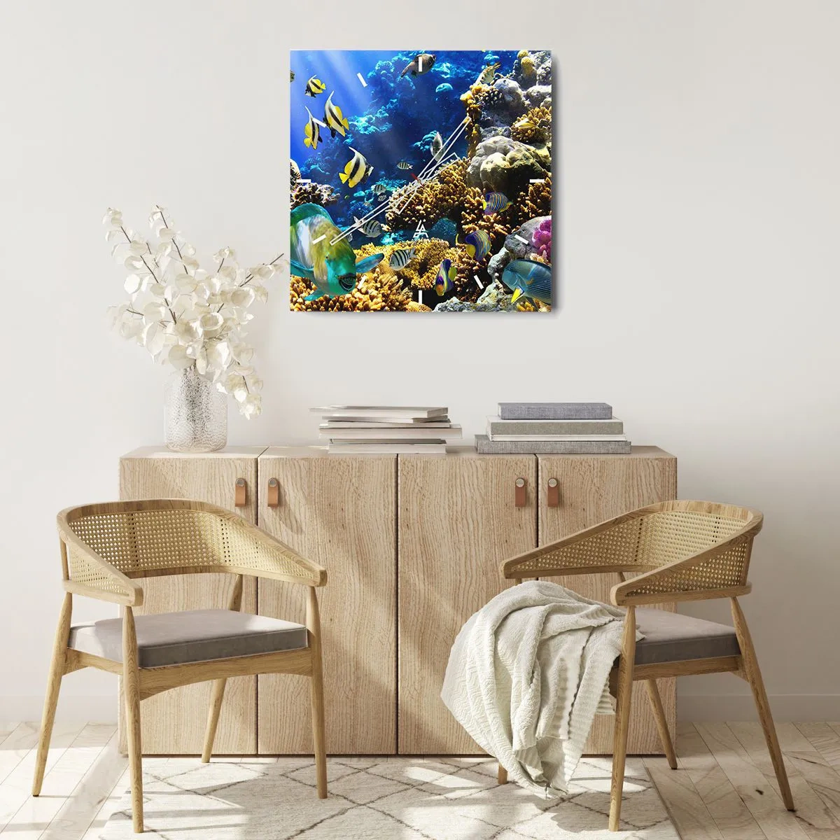 Horloge murale - Pendule murale - Beaucoup de circulation sur la route des vacances - 30x30 cm