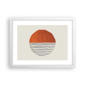 Affiche dans un cadre blanc - Poster - Dans un climat japonnais - 40x30 cm