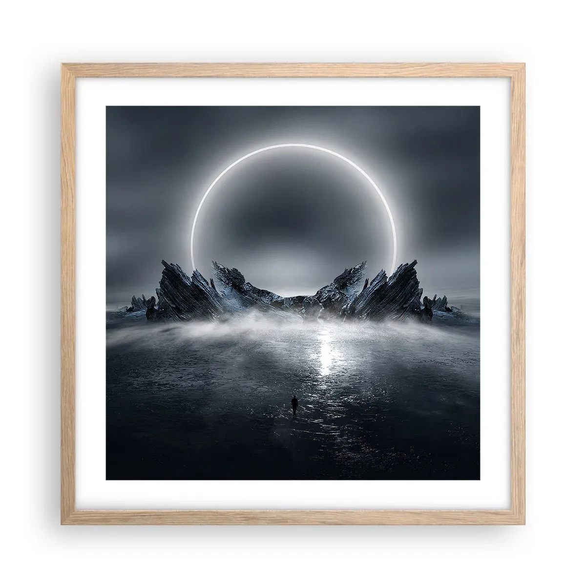 Affiche dans un chêne clair - Poster - La fin de l'histoire - 50x50 cm