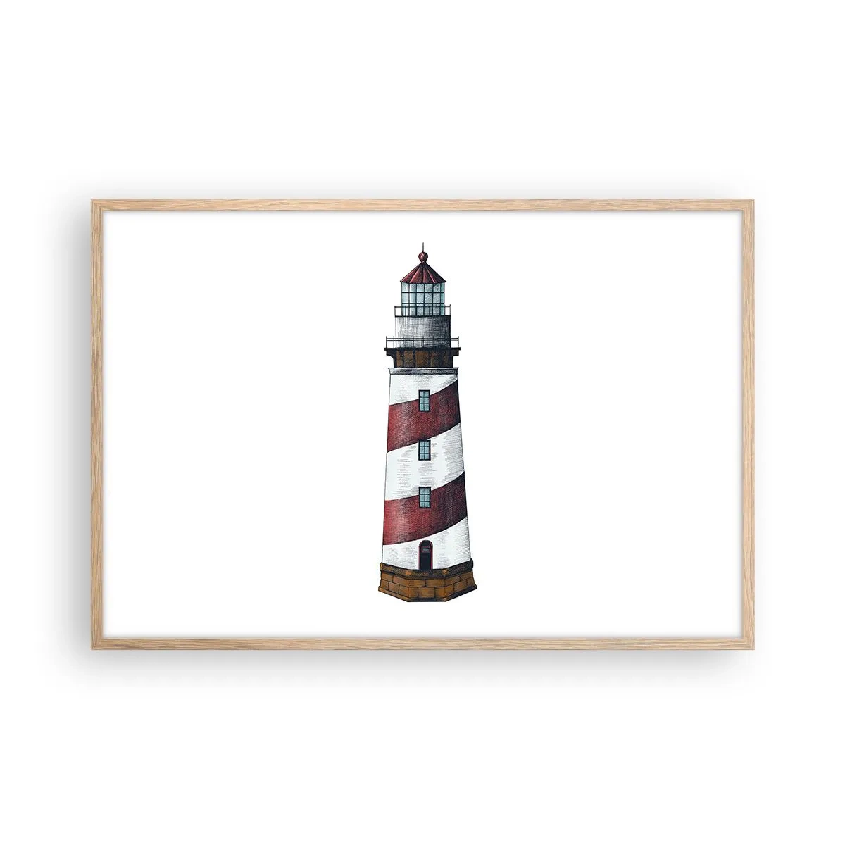 Affiche dans un chêne clair - Poster - Toujours sur ses gardes - 91x61 cm