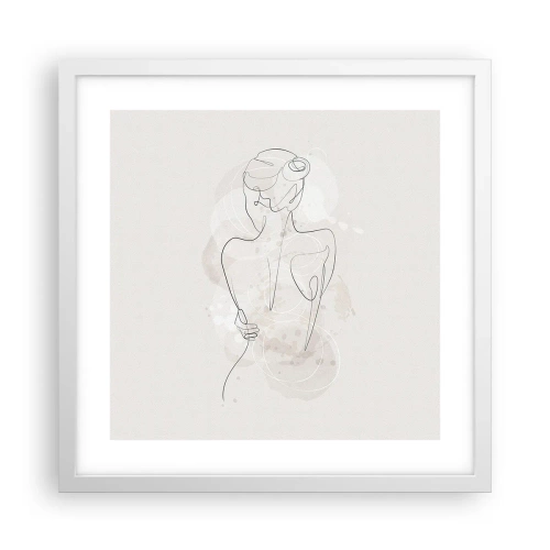 Affiche dans un cadre blanc - Poster - Comme un instrument sensible - 40x40 cm