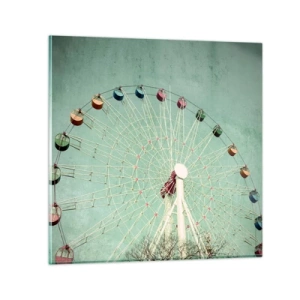 Impression sur verre - Image sur verre - Nous vous invitons à vous amuser - 30x30 cm
