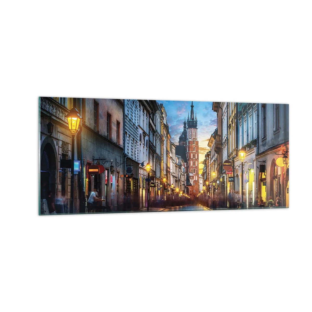 Impression sur verre - Image sur verre - La magie de Cracovie - 100x40 cm