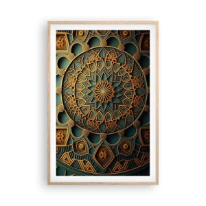 Affiche dans un chêne clair - Poster - Dans une ambiance arabe - 61x91 cm