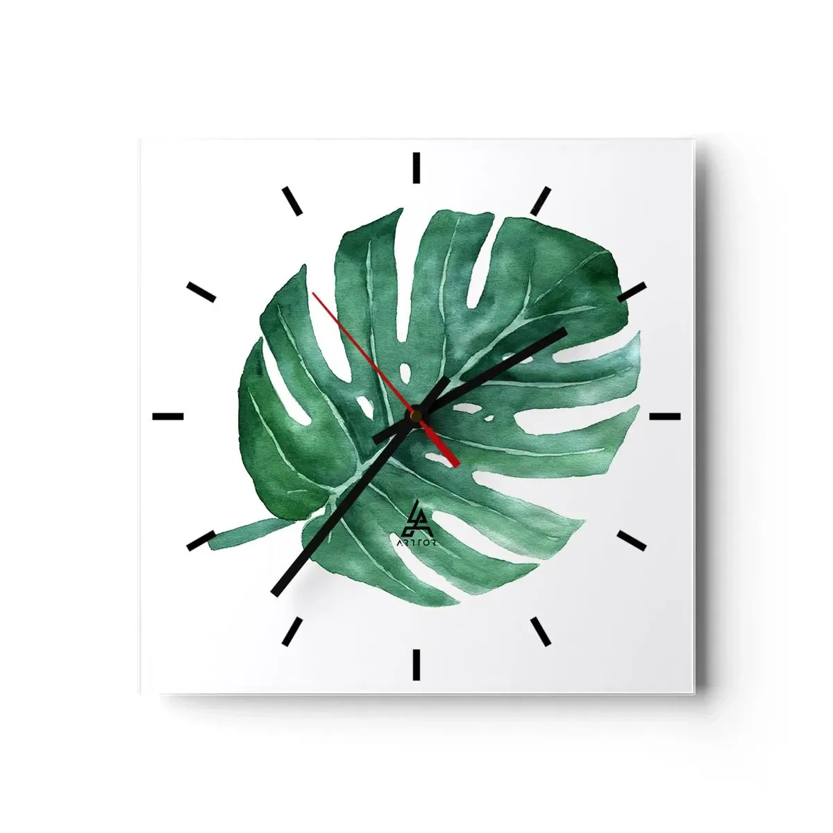 Horloge murale - Pendule murale - Concept vert - 40x40 cm