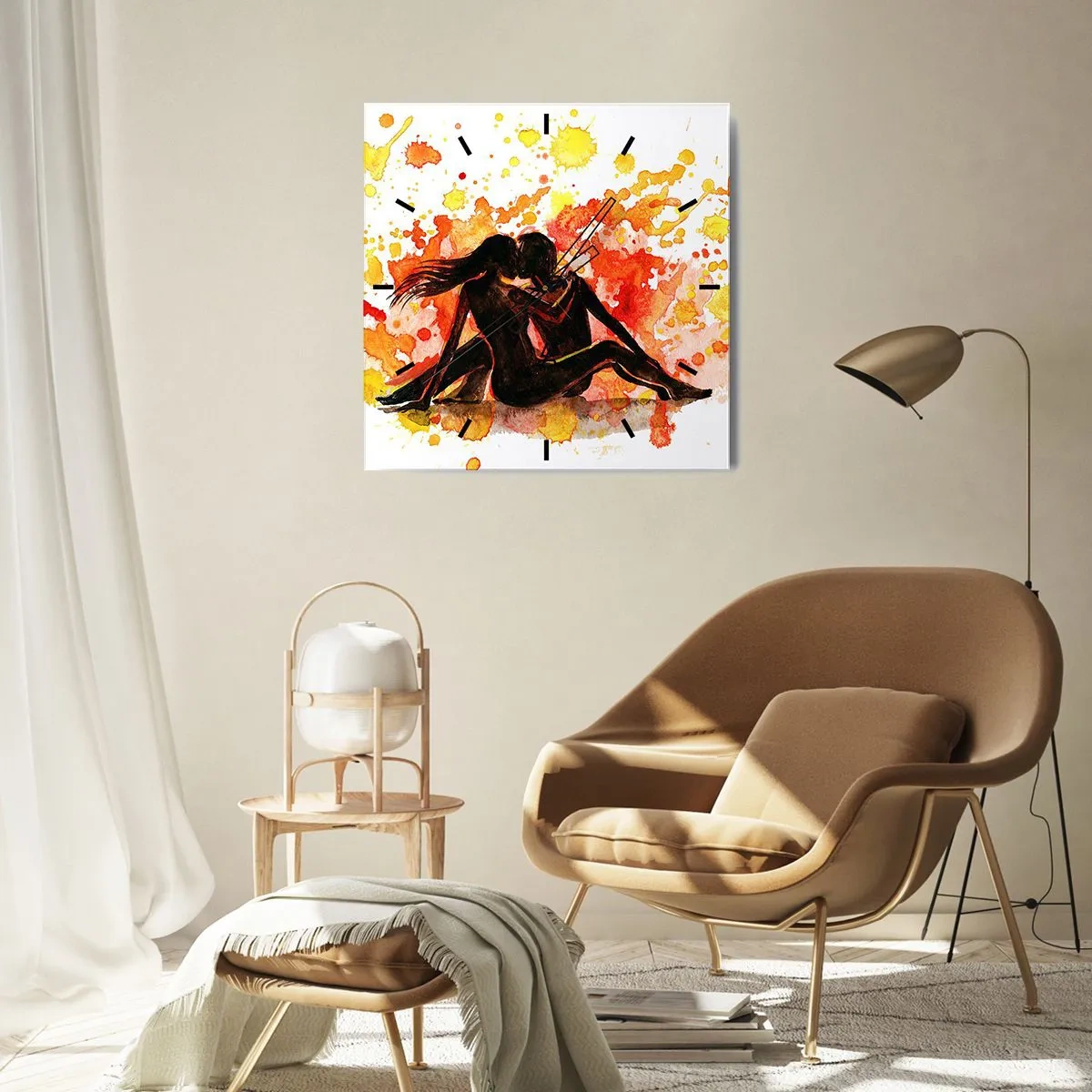 Horloge murale - Pendule murale - Et la lumière fut - 40x40 cm