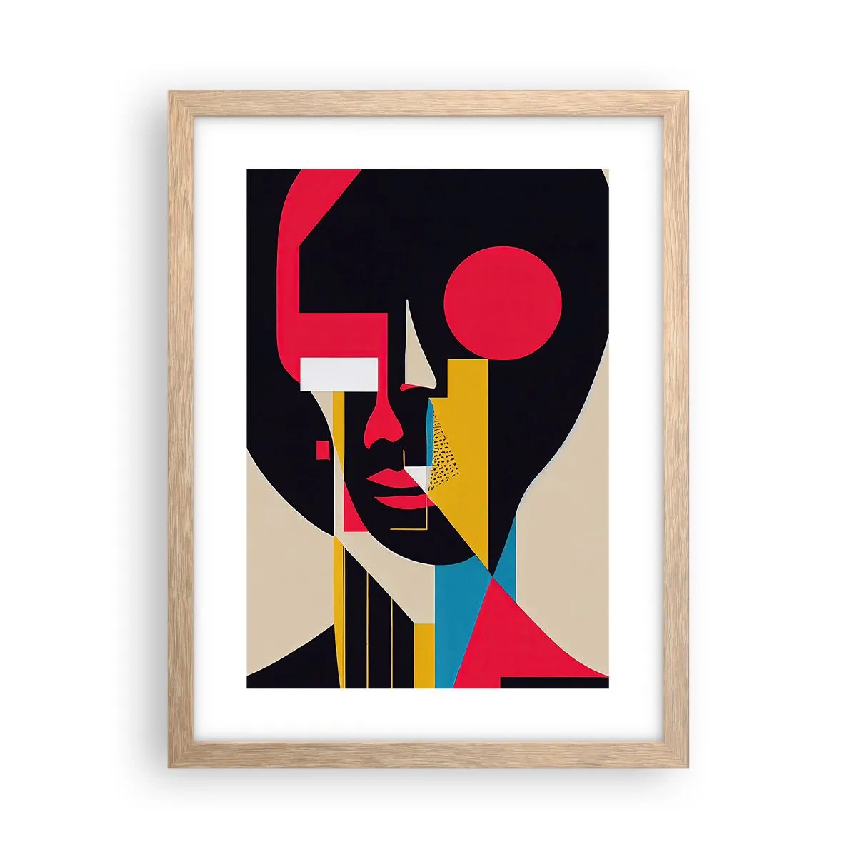 Affiche dans un chêne clair - Poster - Son monde intérieur - 30x40 cm