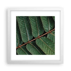 Affiche dans un cadre blanc - Poster - Au rythme de la verdure - 30x30 cm