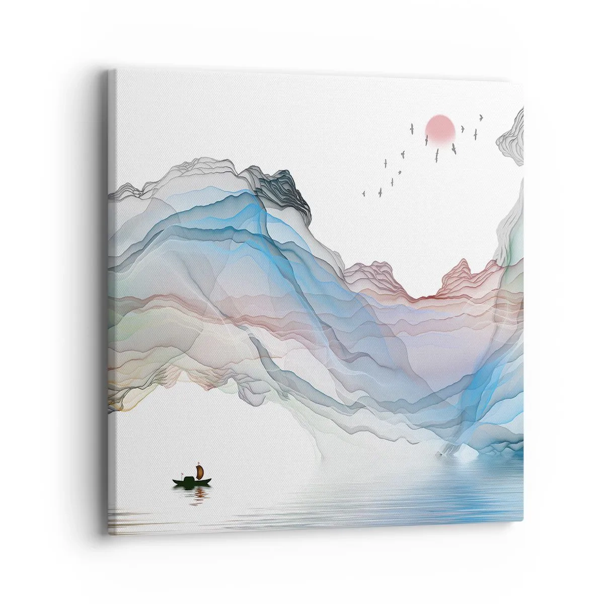 Impression sur toile - Image sur toile - Vers les montagnes de cristal - 40x40 cm