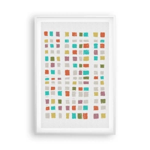 Affiche dans un cadre blanc - Poster - Jeu inconnu - 61x91 cm