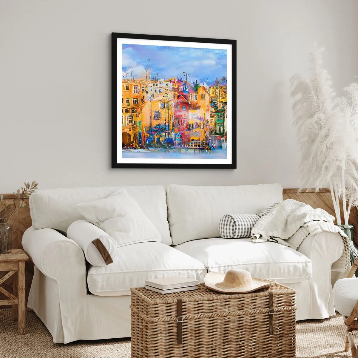 Affiche dans un cadre noir - Poster - Nous sommes ensemble - 40x40 cm