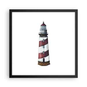 Affiche dans un cadre noir - Poster - Toujours sur ses gardes - 40x40 cm