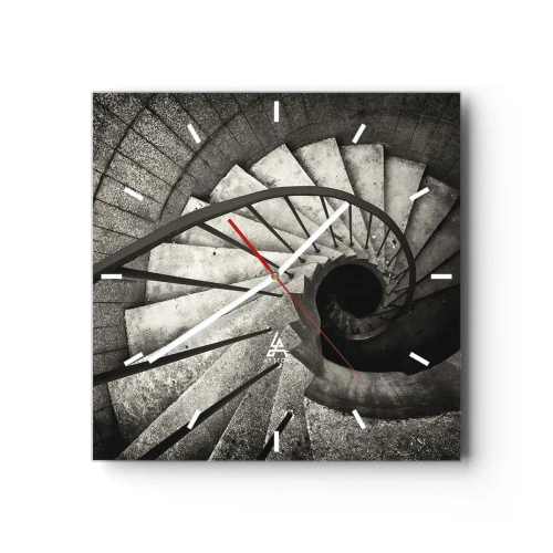 Horloge murale - Pendule murale - En haut des escaliers, en bas des escaliers - 40x40 cm