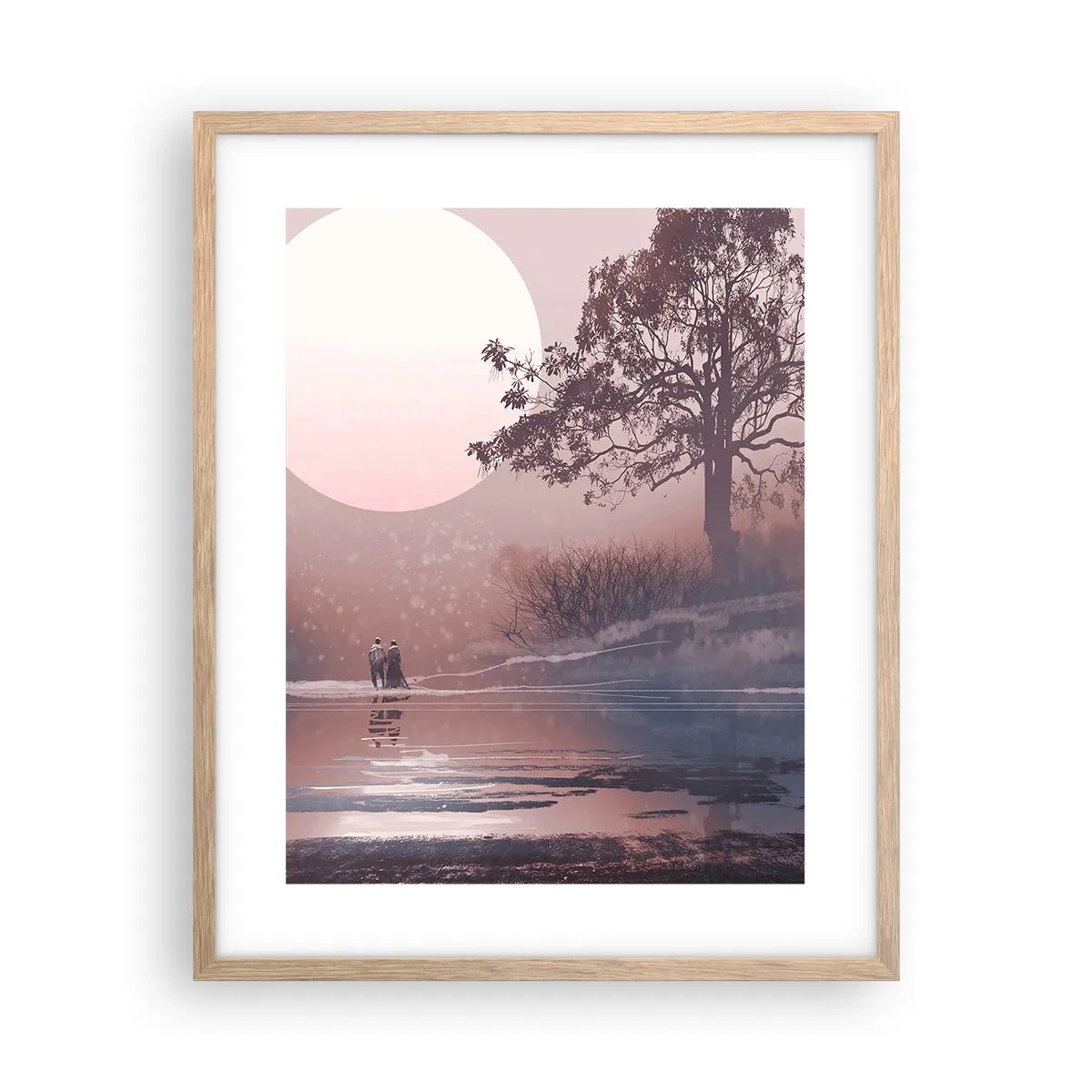 Affiche dans un chêne clair - Poster - Merveilles de la nuit - 40x50 cm