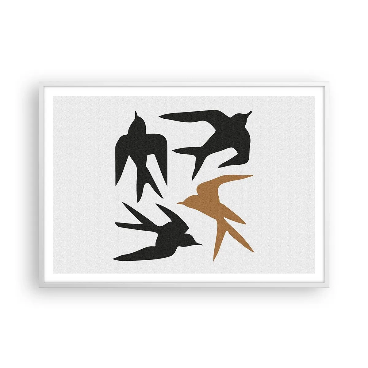 Affiche dans un cadre blanc - Poster - Avaler du plaisir - 100x70 cm