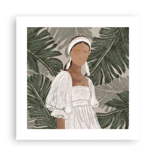 Affiche - Poster - Portrait exotique - 40x40 cm