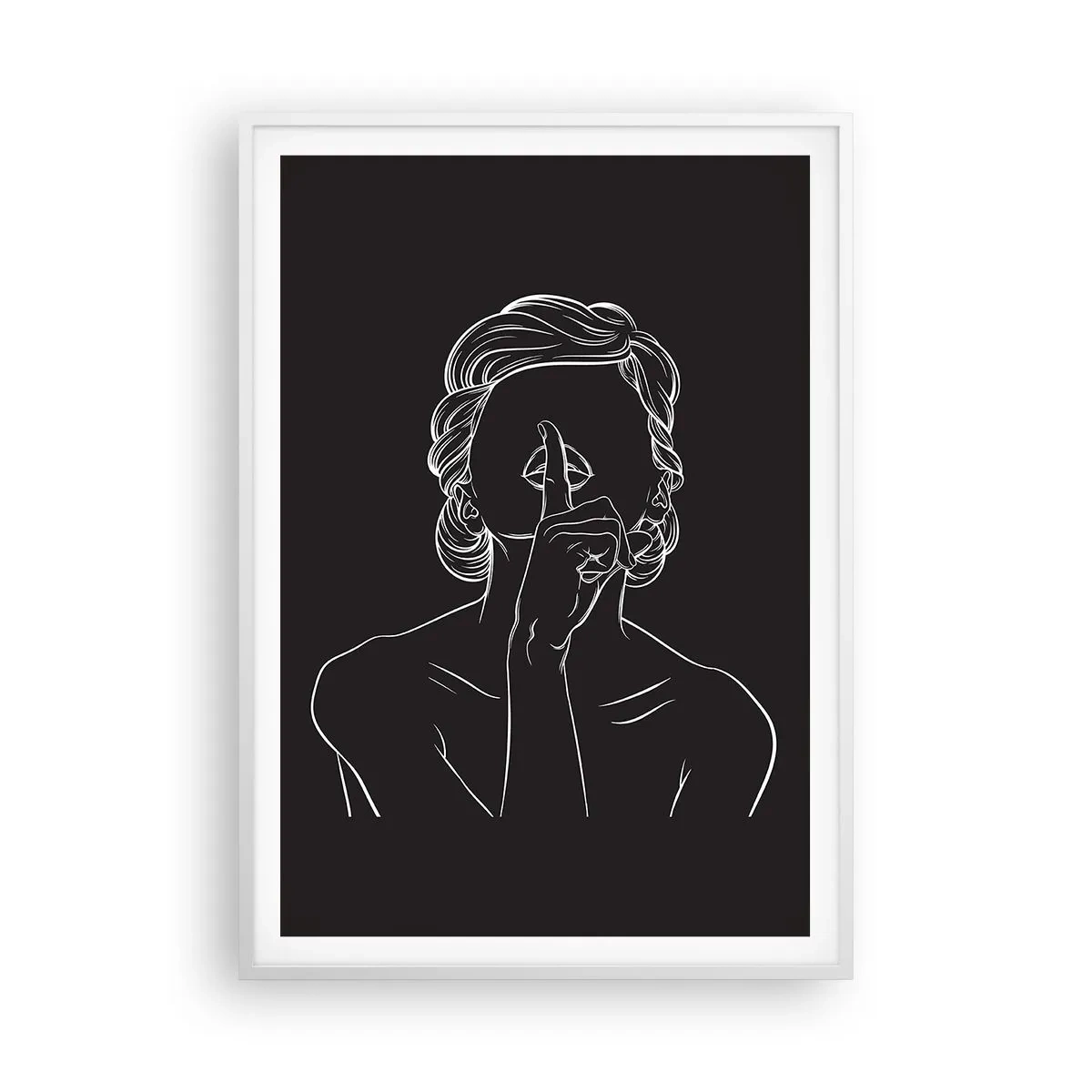 Affiche dans un cadre blanc - Poster - La beauté s'épanouit en silence - 70x100 cm