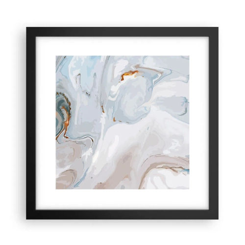 Affiche dans un cadre noir - Poster - Blanc surélevé - 30x30 cm