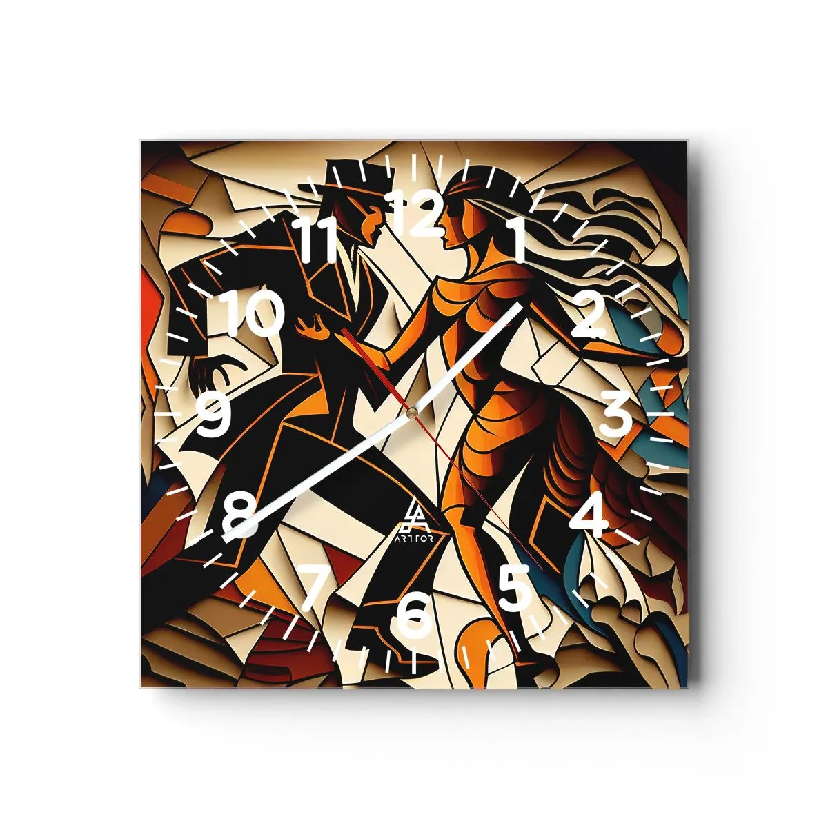 Horloge murale - Pendule murale - Danse de passion et de volupté - 40x40 cm