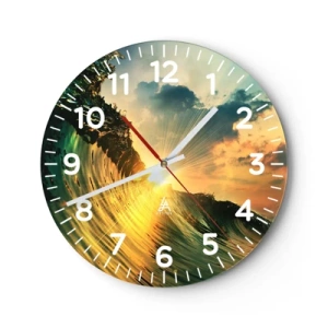 Horloge murale - Pendule murale - Surfeur, où es-tu ? - 40x40 cm