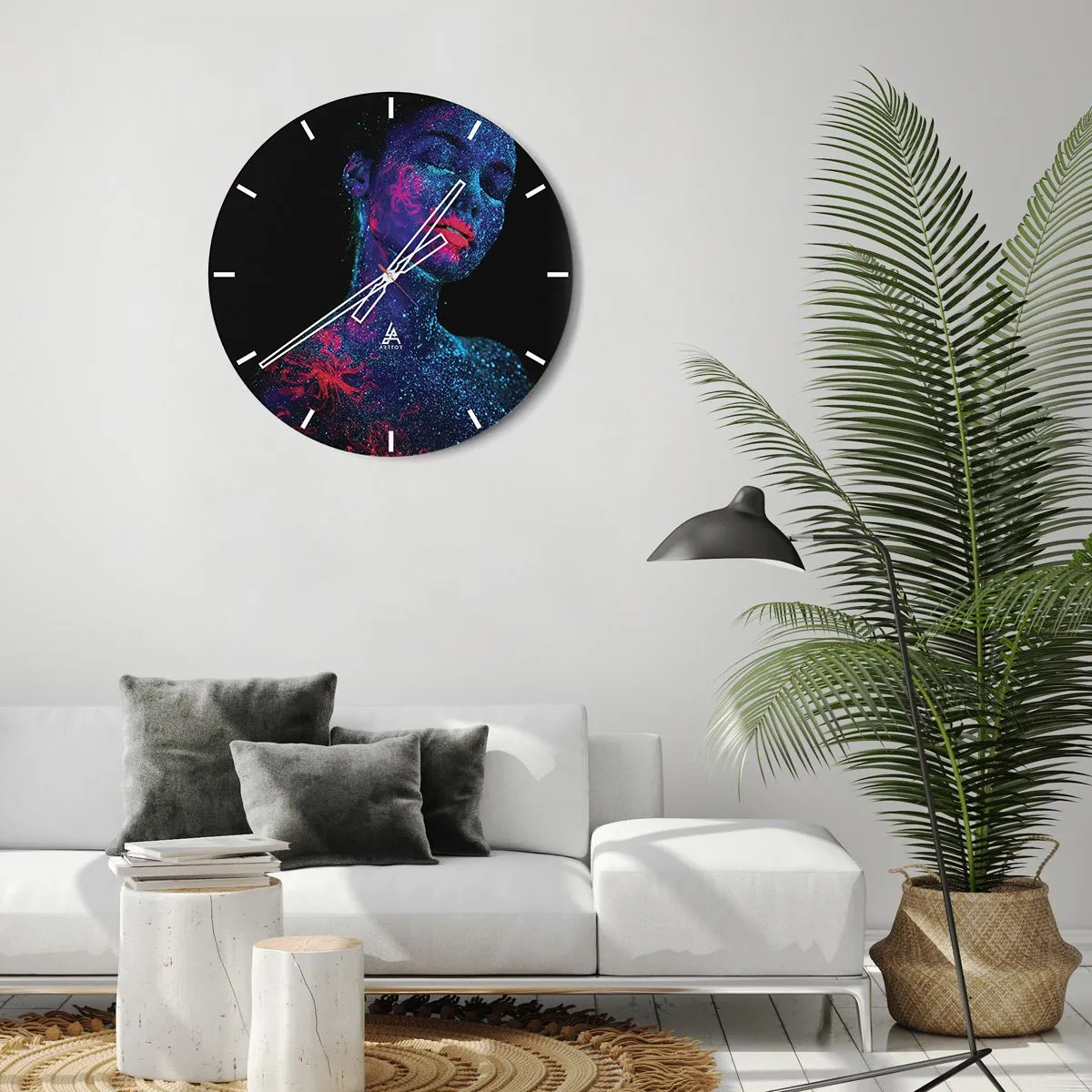 Horloge murale - Pendule murale - Dans la poussière d'étoiles - 30x30 cm