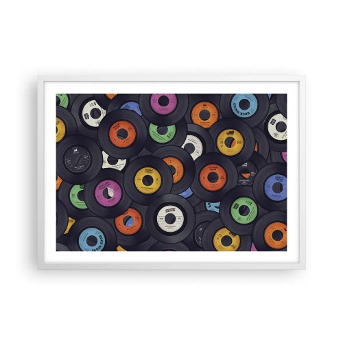 Affiche dans un cadre blanc - Poster - Couleurs des classiques - 70x50 cm