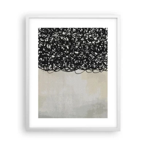 Affiche dans un cadre blanc - Poster - Abstraction turbulente - 40x50 cm