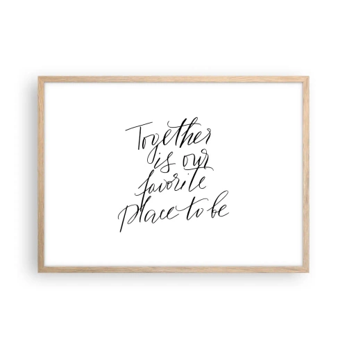 Affiche dans un chêne clair - Poster - Vous aussi vous le sentez? - 70x50 cm