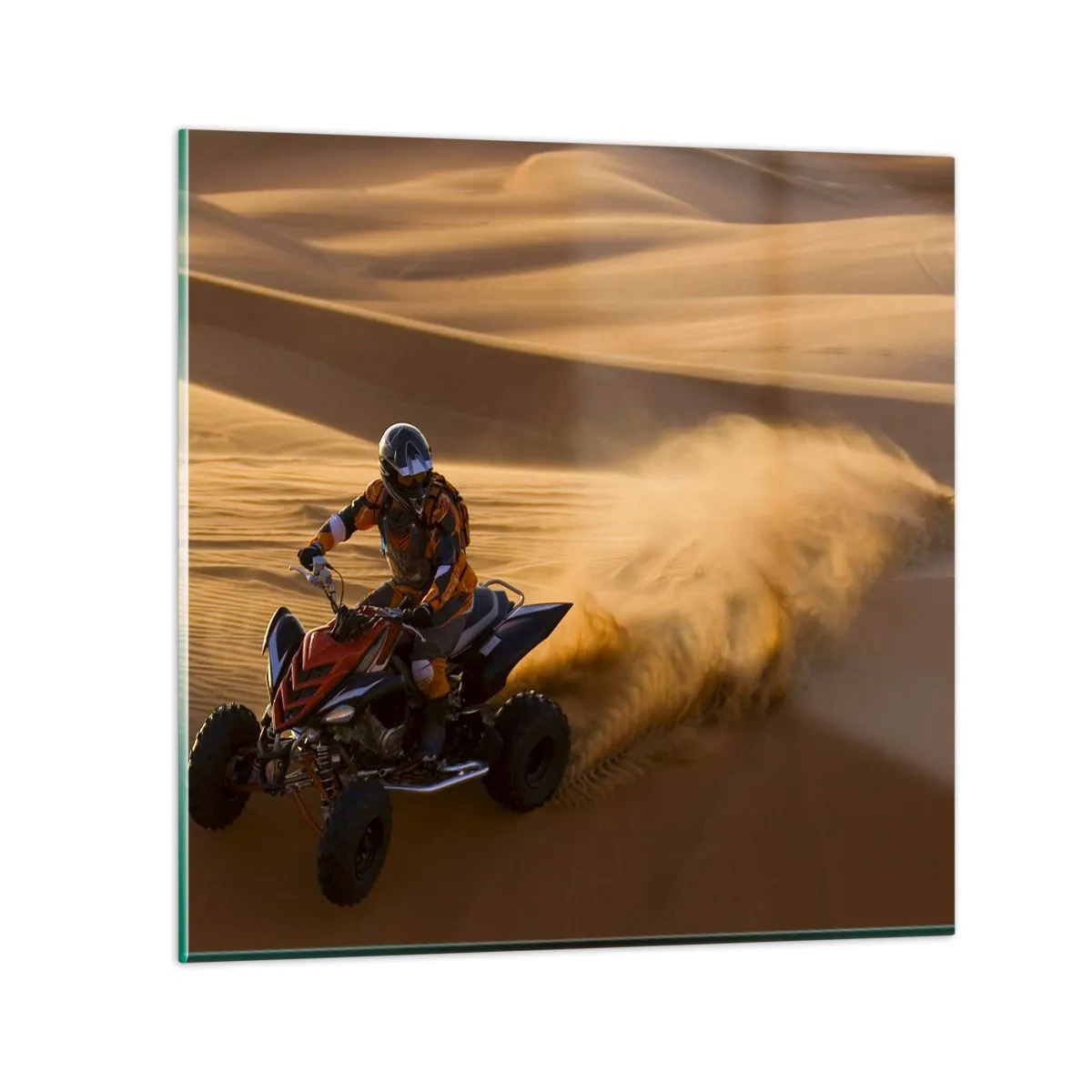 Impression sur verre - Image sur verre - Sur les vagues de sable - 30x30 cm