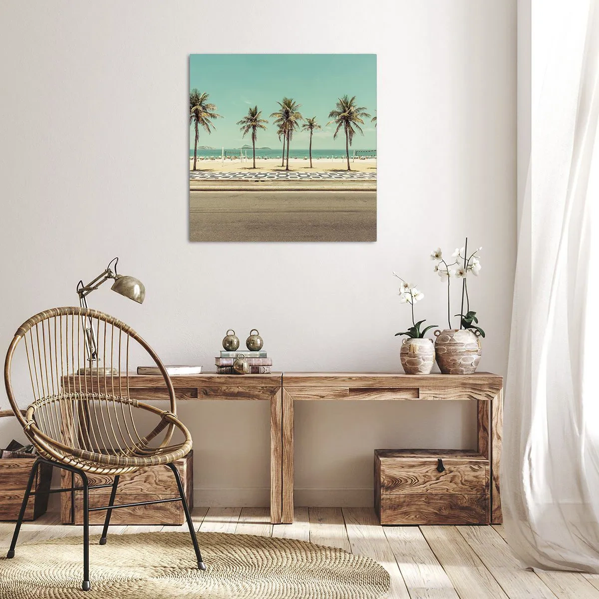 Impression sur toile - Image sur toile - Gardien de plage - 40x40 cm