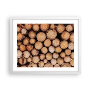 Affiche dans un cadre blanc - Poster - Nouveau commencement - 50x40 cm