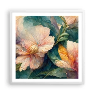 Affiche dans un cadre blanc - Poster - Uniquement de la subtilité - 60x60 cm