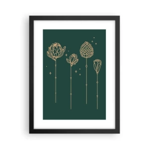 Affiche dans un cadre noir - Poster - La famille Plante - 30x40 cm