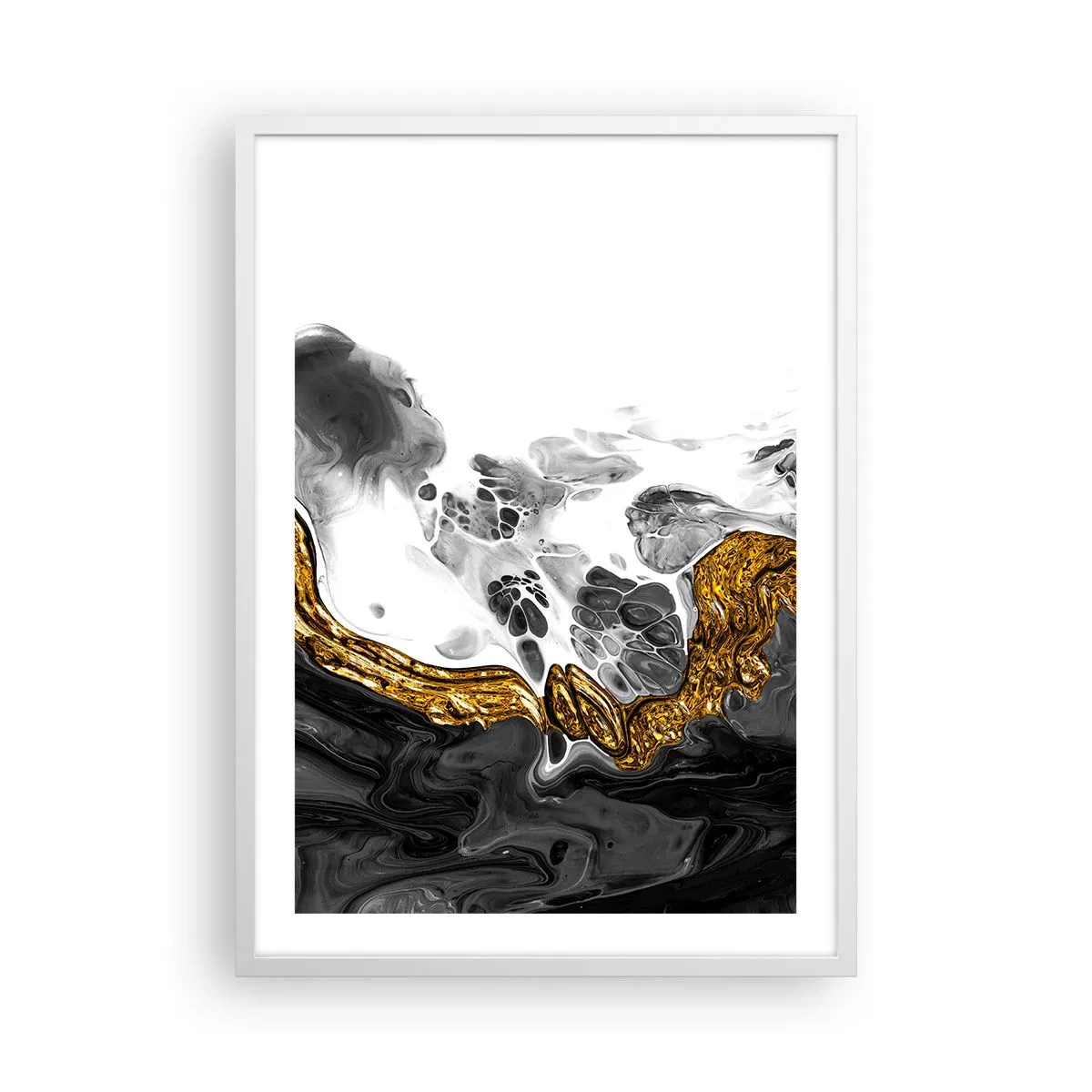 Affiche dans un cadre blanc - Poster - Composition organique - 50x70 cm