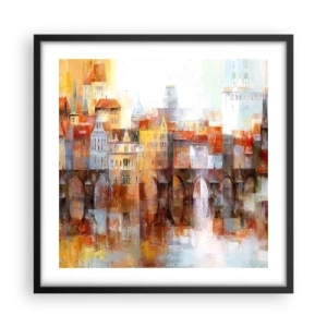 Affiche dans un cadre noir - Poster - C'est aussi beau sous le pont - 50x50 cm